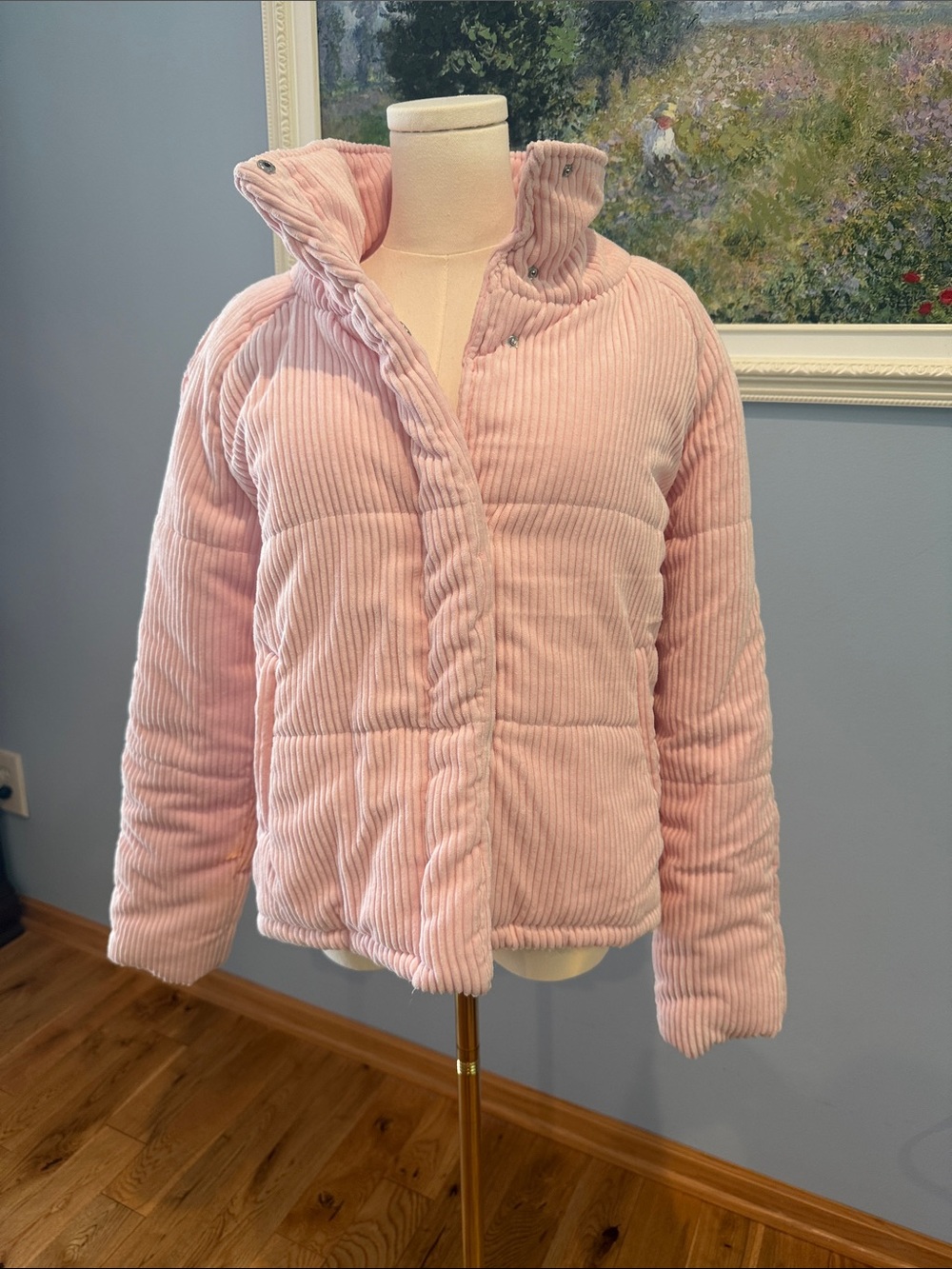 Mi Ami Pink Corduroy Quilted Jacket